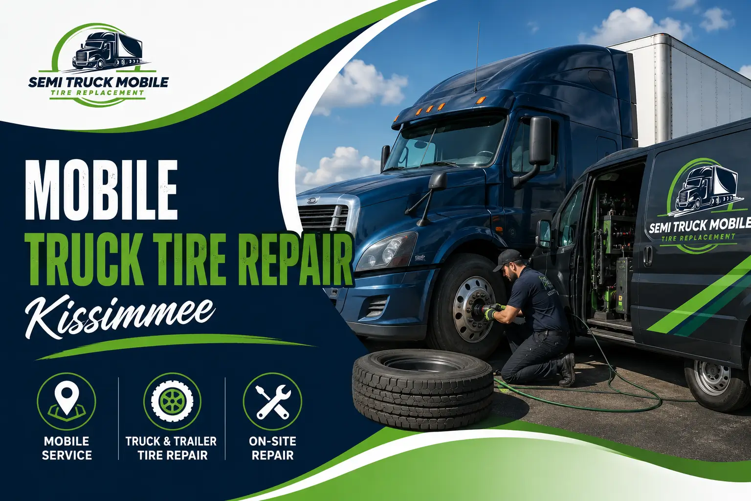 How Mobile Truck Tire Repair Works in Kissimmee