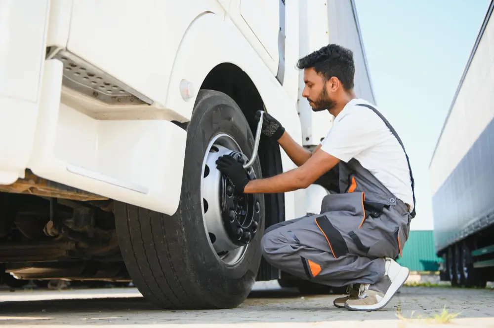 Mobile Semi Truck Tire Repair on I-95 in Florida